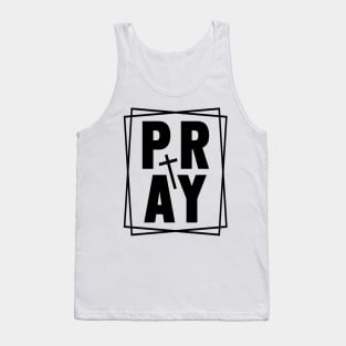 Pray cross jesus christian Tank Top